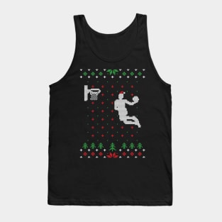 Basketball Ugly Christmas Sweater Gift Tank Top